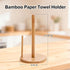 Countertop Bamboo Paper Towel Holder, Natural Bamboo Wooden Standing Paper Towel Holder, Free-Standing Kitchen Roll
