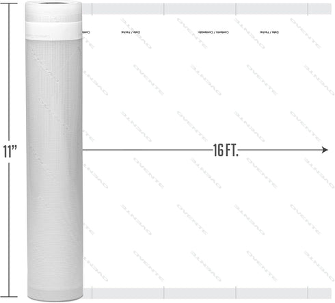 OVENTE Vacuum Sealer Roll 11” x 16”, Heavy Duty BPA-Free for Airtight Food Storage, Meal Prep, Pack of 2