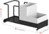 Coffee Station Organizer for Countertop, Black Disposable Cup Holder with 2 Compartment Storage Box
