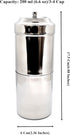 KERAM South Indian Drip Coffee Maker, 4/5 Cup, 10.14 Oz, Permanent Reusable Phin Filter for Manual Brewing
