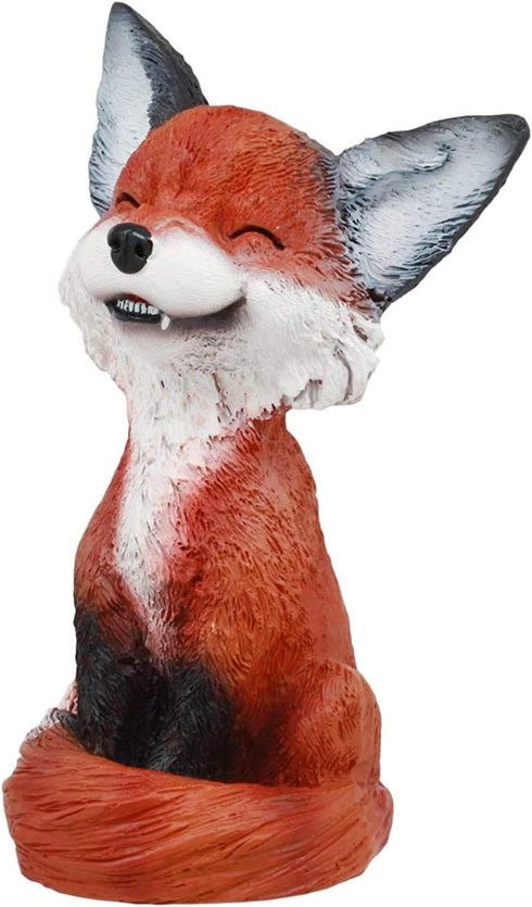 Mulandd YTC Brown and Black Smiling Fox TeeHee Themed Decorative Figurine Statue
