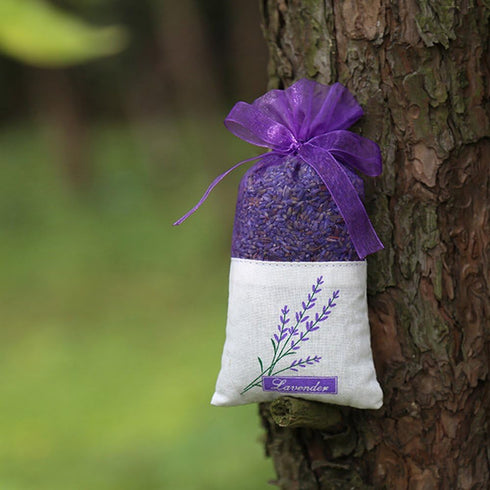 Lozom (24pcs) Sachet Empty Bags Purple Gauze Cotton-Ramie Sacks for Lavender, Spice and Herbs