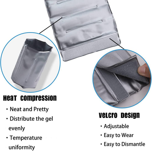 Ice Wine Sleeve, Wine Chiller Cooler for Red White Champagne, Gel Cooling Holder, Set of 2