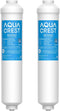 AQUA CREST Inline Carbon Water Filter for Reverse Osmosis System, NSF Certified, 2-Pack Replacement Cartridge