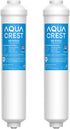 AQUA CREST Inline Carbon Water Filter for Reverse Osmosis System, NSF Certified, 2-Pack Replacement Cartridge