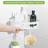 LUXEAR Corner Shower Caddy, Suction Cup No-Drilling Removable Basket for Bathroom Storage, Waterproof & Rustproof