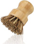 2 Pack Bamboo Dish Scrub Brush, Natural Scrub Cleaning Brush for Dishes, Cast Iron Pots, Household Cleaning
