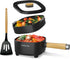 Audecook Hot Pot Electric 2L - Ceramic Glaze Non-Stick Frying Pan, Portable Cooker for Ramen, Steak, Fried Rice, with