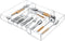 NIUBEE Expandable Kitchen Drawer Organizer for Flatware, Clear Acrylic Adjustable Silverware Tray with 9 Compartments