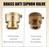 2 3/4'' PCS Brass Vacuum Breaker, Solid Brass Anti-Siphon Hose Bib Valve, Backflow Preventer for Garden Hose Check