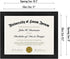 Americanflat 8.5x11 Diploma Frame, Black, Shatter-Resistant Glass, Engineered Wood, Legacy Collection