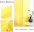 DUALIFE 72 Inches Yellow Curtains for Bedroom, Set of 2 Panels, Grommet Semi Voile Light Filtering Sheer Curtains 52x72