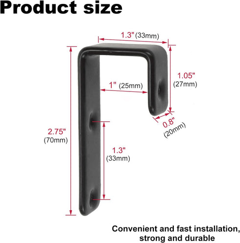 8 Pack Bunk Bed Ladder Hooks, Vinyl Coated Iron Heavy Duty Hook Brackets for Bed Decoration Tool
