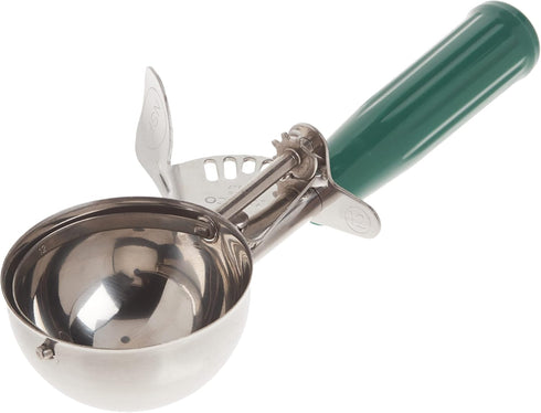 Winco No.12 Ice Cream Disher, Green, with Plastic Handle, ICD-12