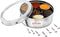 Stainless Steel Spice Box – Heavy Spice Box with Glass Lid, 7 Containers and 7 Spoons, Color-Silver
