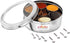 Stainless Steel Spice Box – Heavy Spice Box with Glass Lid, 7 Containers and 7 Spoons, Color-Silver