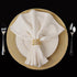 6Pcs Round Gold Napkin Rings Set of 6 Napkin Holders for Thanksgiving, Wedding, Fall Party, Valentines Day, Easter