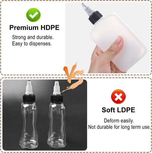 6 Pack Mini Squeeze Bottles for Liquids, 4oz Mini Oil Bottles, Leak Proof Small Liquid Containers for Camping Kitchen