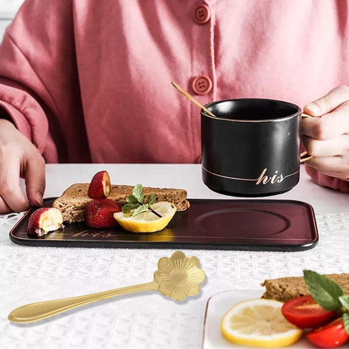 Stainless Steel Creative Flower Coffee Spoons, Set of 12 Ice-Cream Tea Stirring Spoons
