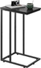 WLIVE Black Side Table,C Shaped End Table for Bedroom, Home Office, Dorm,