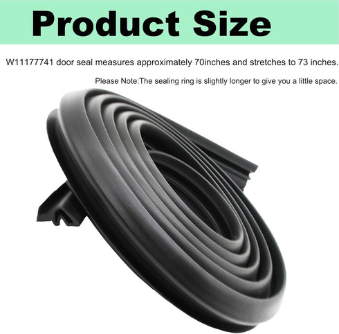 W11177741 W10300924 Dishwasher Door Gasket For Whirlpool Replacement W10300924V, W10660528