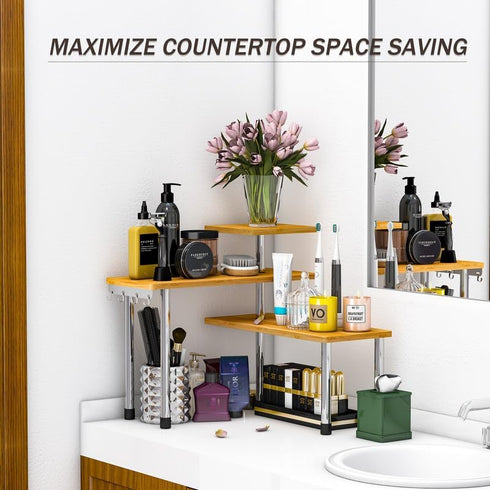 Countertop Counter 3-Tier Counter 4 ZHWS Kitchen Organizer Spice Rack for Salt, Bathroom Organizer Over Sink