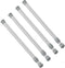 AIZESI Short Spring Tension Curtain Rod, Silver, 16"-28" (4 Pcs)