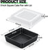 TeamFar 9 Inch Square Cake Pan with Lid, Non-Stick Square Baking Roasting Pan, with Stainless Steel Core for Cooking Cake Brownie Lasagna, Non-Toxic & Heavy-Duty, Release & Clean Easily (1 Pan+1 Lid)
