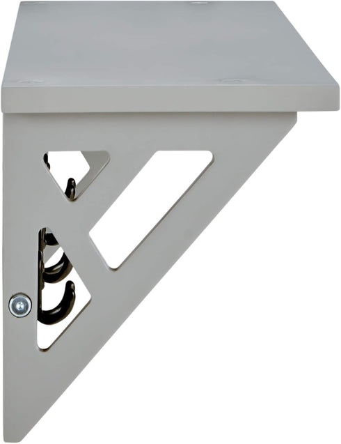 36" Alaterre Furniture Coventry W Coat Hook with Shelf, Gray