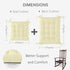 2 Set ELFJOY Rocking Chair Cushion Large Rocking Chair Pads with Ties Premium Linen High Back and Seat Cushion Piece