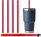 Reusable Drinking Straws with Travel Case, Made in USA, 4 Large 9.5" Straws for Hot and Cold Beverages