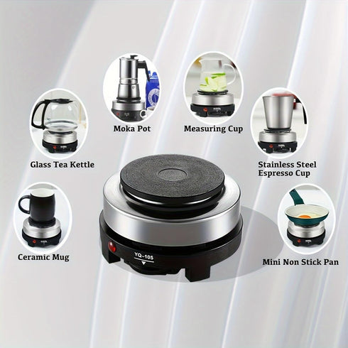 Jerliflyer 110V Mini Electric Stove, Portable 500W Multifunctional Stove for Kitchen, Dormitory, Camping, Hot Pot
