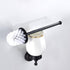 Oil Rubble Bronze Brass Bath Toilet Brush Holder Set, Wall Mounted Black Bathroom Hardware Accessories