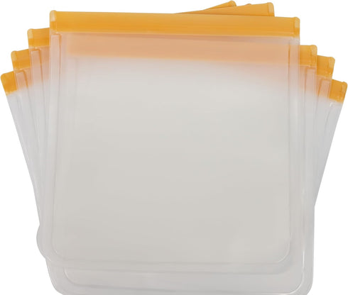 Rupert And Jeoffrey's Trading Co Reusable Storage Bags, 1 Gallon Durable Zipper Bags with Leakproof Airtight Seal, 7ct