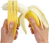 1 PCs Creative Stainless Steel Banana Chopper - Fruit Cutter & Vegetable Peeler, Yellow