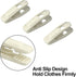 Velvet Hangers Clips, 20 Pack Ivory Pants Hanger Clips, Strong Clips for Thin Felt Hangers
