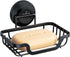 LEVERLOC Soap Dish, Soap Bar Holder for Shower Suction Cup Wall Mounted,