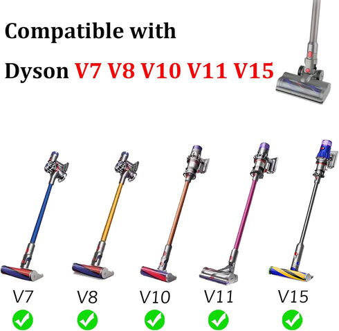 Quick-Release Direct Drive Cleaner Head Turbine Tool for Dyson V15 V11 V10 V8 V7 Cordless Vacuum Cleaner