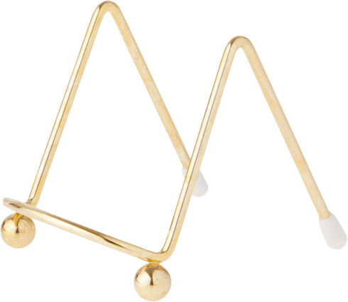 Bard's Mini Brass Wire Easel for Small, Flat Items, 2 inches High x 2.5 inches Wide x 3 inches Depth, Pack of 3