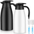 Norme 2 Pcs 68 oz Insulated Stainless Steel Thermal Coffee Carafe for Hot Liquids, Black and White