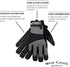 West County 013C/L Men's Gloves –Large, Charcoal, Work Gloves with Four-Way Spandex Backing, Adjustable Cuff