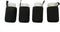 Masun Mason Jar Sleeve - Wide and Regular Mouth Quart Jars (Black 4 Pack)
