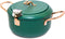 Japanese Tempura Deep Fryer Pot - Nonstick Carbon Steel Oil Fryer with Thermometer, 3.5L, Green Big Tempura Pan