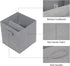 MAX Houser Set of 6 Storage Bins, Cubes, Baskets with Dual Handles for Home Closet Bedroom Organizers, Foldable