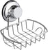 SANNO Suction Soap Dish with Hooks | Soap Holder Saver Tray for Shower, Bathroom, Tub, Kitchen Sink