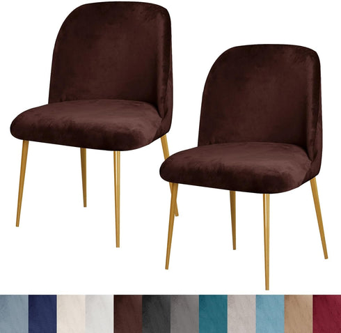 Velvet Curved Back Chair Covers Round Back Dining Room Chair Covers Slipcovers