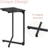 Generic Set 2, ET-X-BKW2 NEFROM C-Shaped End Tables, Sofa TV Trays of Small Couch Side Table for Living Room, Bedroom