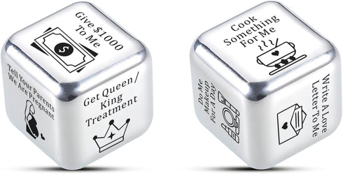 Funny Iron Gifts for 6th Anniversary - 6 Year Wedding for Couples, Food Decision Dice, Christmas Birthday Gifts