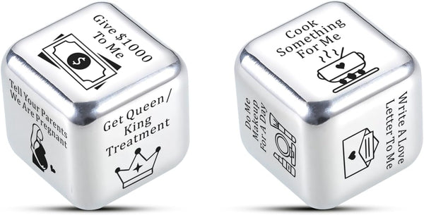 Funny Iron Gifts for 6th Anniversary - 6 Year Wedding for Couples, Food Decision Dice, Christmas Birthday Gifts