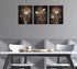 arteWOODS Abstract Wall Art, Brown Flowers Canvas Pictures, Contemporary Minimalism Flower Artwork for Home Decor
